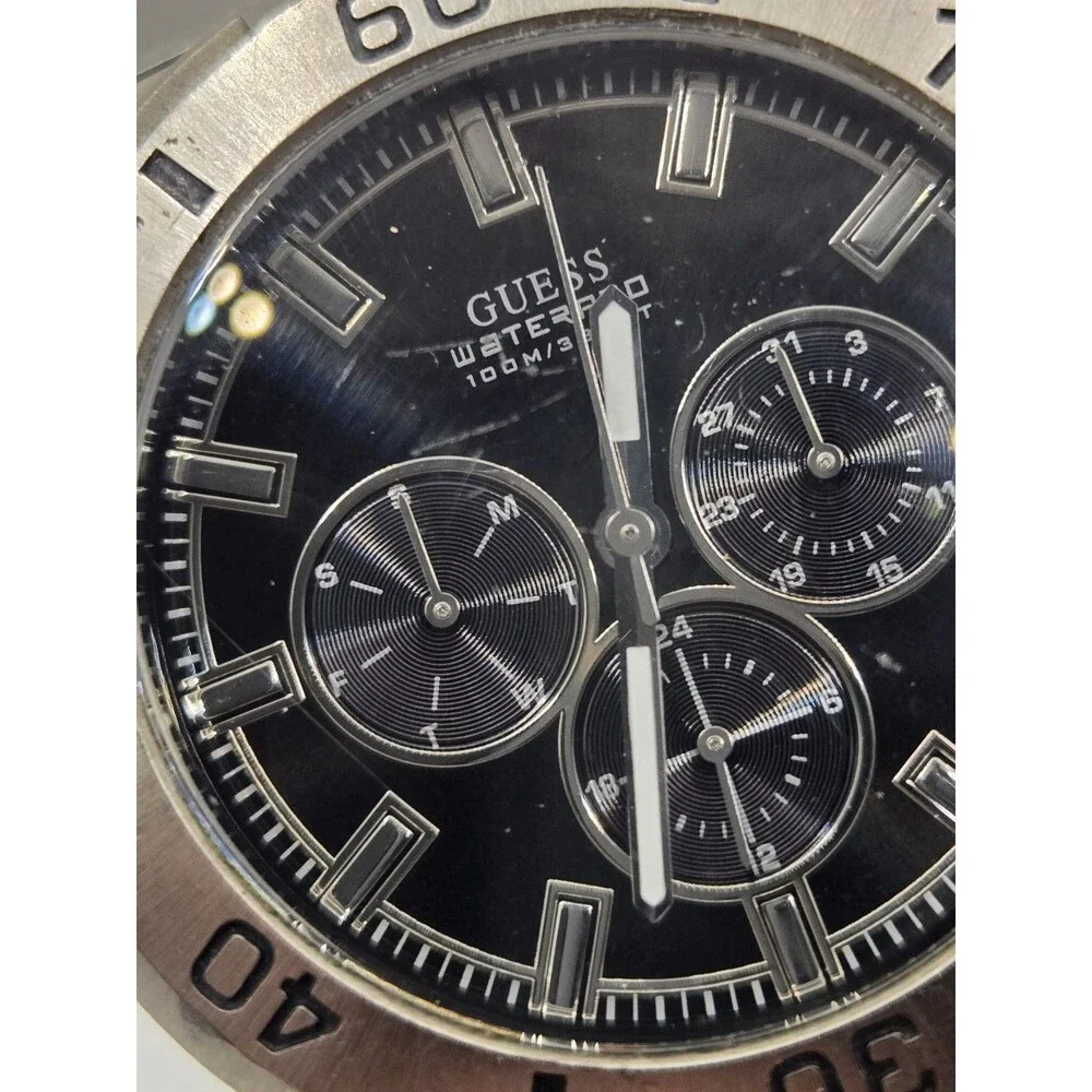 GUESS Waterpro stainless steel men's chronograph watch U12505G1. 6.75